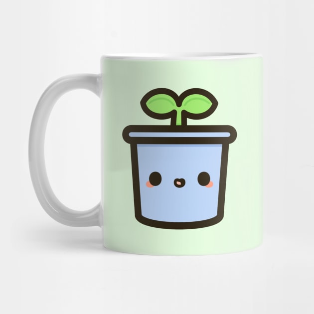 Cute sprout in pot by peppermintpopuk